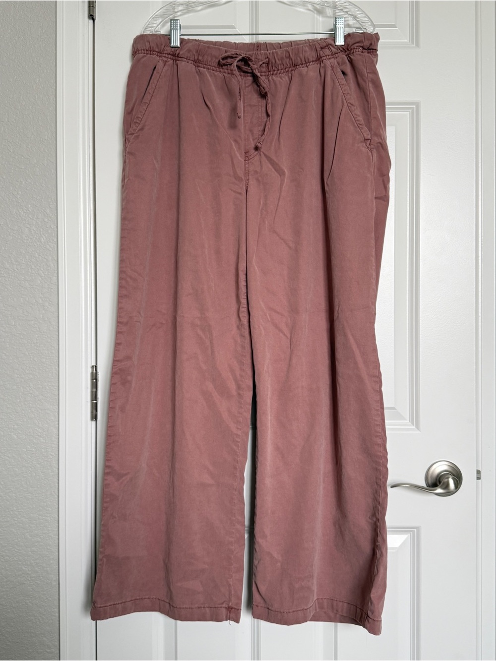 American Eagle Outfitters Wide Leg Drawstring Pants - Rose